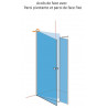 Paroi de douche de face fixe DOMINO 20cm