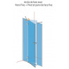 Paroi de douche de face fixe DOMINO 20cm