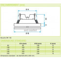 ALDES Bouche à noyau accoustique acier blanc SR 135 D125 RAL9003