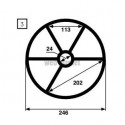 Joint étoile de vanne Praher 3" (Ø246mm)