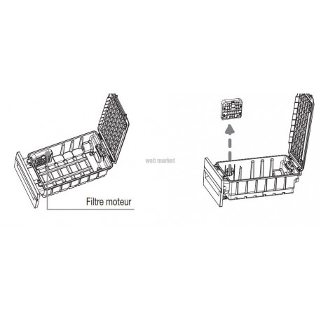 ALDES Filtre moteur de la centrale d'aspiration C.Integra