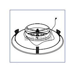 ALDES Lot de 3 clips pour la fixation des diffuseurs A 842 D200 dans BA13 ou staff