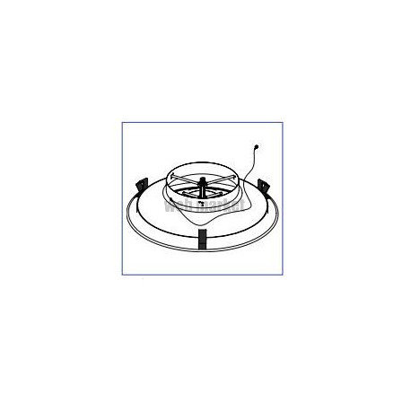 ALDES Lot de 3 clips pour la fixation des diffuseurs A 842 D200 dans BA13 ou staff