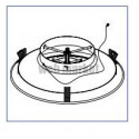 ALDES Lot de 3 clips pour la fixation des diffuseurs A 842 D200 dans BA13 ou staff