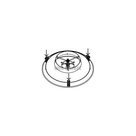ALDES Lot de 3 clips pour la fixation des diffuseurs A 842 D355 dans BA13 ou staff