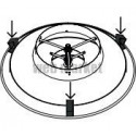 ALDES Lot de 3 clips pour la fixation des diffuseurs A 842 D355 dans BA13 ou staff
