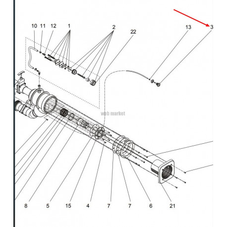 Bouton pneumatique AquaFlow Jet