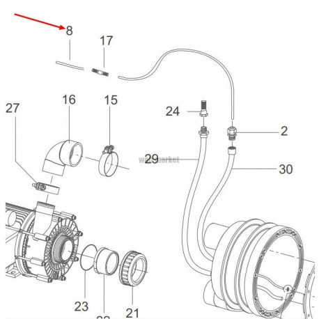 Tube de commande d'air, le ml de Badujet(6x1.5mm)