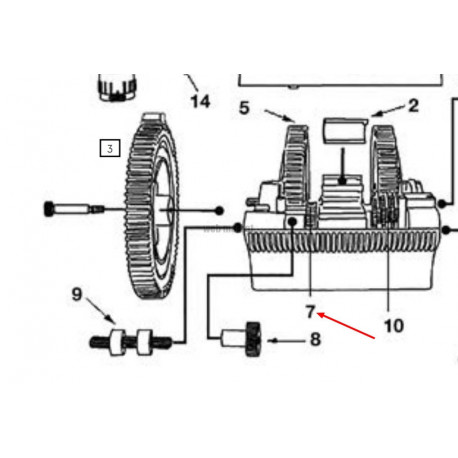 Engrenage intermédiaire de robot Victor R300