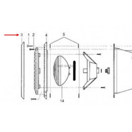 Couronne de finition projecteur Hayward( Frais/Délai supp à prévoir )
