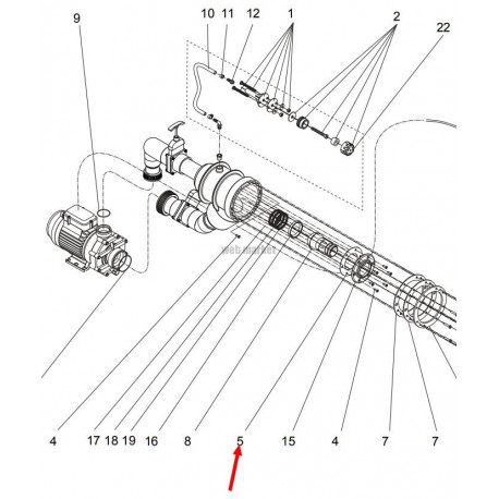 Joint de bride nage à contre courant AquaFlow Jet( Frais/Délai supp à prévoir )
