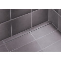 Caniveau avec remontée murale Rivage à garnir en acier inox pour douche italienne, cuve de dimensions 900x70mm, de profo