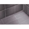 Caniveau avec remontée murale Rivage à garnir en acier inox pour douche italienne, cuve de dimensions 900x70mm, de profo