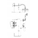 Ensemble de douche à encastrer thermostatique LADY'S réf. 909CR690TH