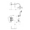 Ensemble de douche à encastrer thermostatique LADY'S réf. 909CR690TH