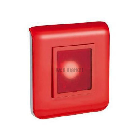 Ura - Dispositif visuel d'alarme feu DVAF 2Cd avec flash rouge - IP41 - IK04 - pose encastrée dans boîte d'encastrement