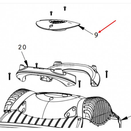 COUVERCLE PROTÈGE TURBINE POOL VALET JR