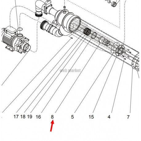 Buse de 40 mm, réglable, pour AquaFlow Jet( Frais/Délai supp à prévoir )