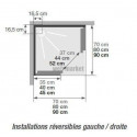 Cabine de douche Kineprime glass 90 coulissant receveur bas thermostatique réf. CA702TTN