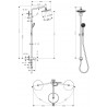 Showerpipe croma 220 reno douche ou baignoire crome réf. 27224000