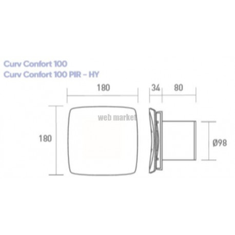 ATLANTIC CURV CONFORT 100 PIR- EXTRACTEUR INDIVIDUEL CONTINU -CAPTEUR IR- DIAMÈTRE 100