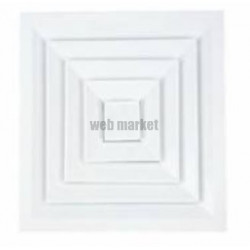 ATLANTIC DC4D  300X300 - DIFFUSEUR CARRÉ 4D 300X300 A NOYAU DÉMONTABLE - PLAFOND