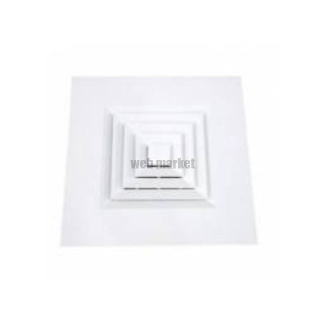 ATLANTIC DC4D FP  375X375 - DIFFUSEUR CARRÉ 4D 375X375 A NOYAU DÉMONTABLE - PLAFOND MODULAIRE