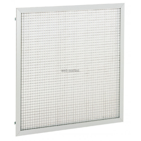 ATLANTIC  GRK-FP-R 675 D 200 - GRILLE ALI A QUADRILLAGE 675x675 + PLENUM D200 SUPÉRIEUR