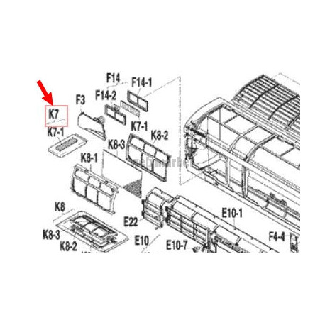 DAIKIN KIT FILTRE ANTI STATIQUE POUR MACHINE FTXR42EV1B9
