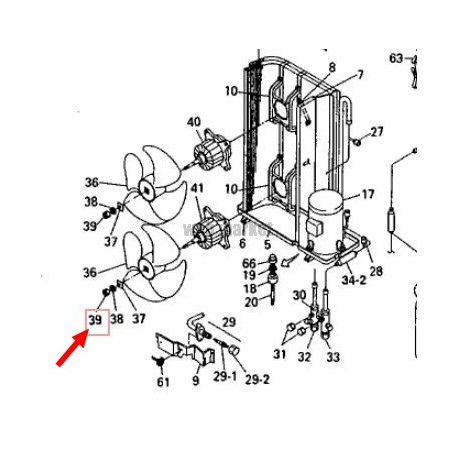 Daikin LOCK NUT FAN BLADE M8