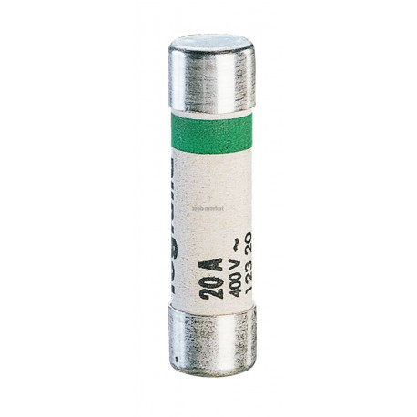 Cartouche domestique cylindrique - 8,5x31,5 mm - avec voyant - 20 A - Ref.012420