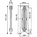 Radiateur en fonte horizontal FLOREAL 10 éléments puissance 1810 Watts réf. C13671000