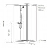 Cabine de douche Kineprime glass 100x80 coulissant receveur bas thermostatique réf. CA703TTN