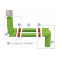 ATLANTIC KIT CLIPETGO SECTION 60X130 POUR BOUCHE CUISINE D.125 DE T5 ET + SIMPLE FLUX