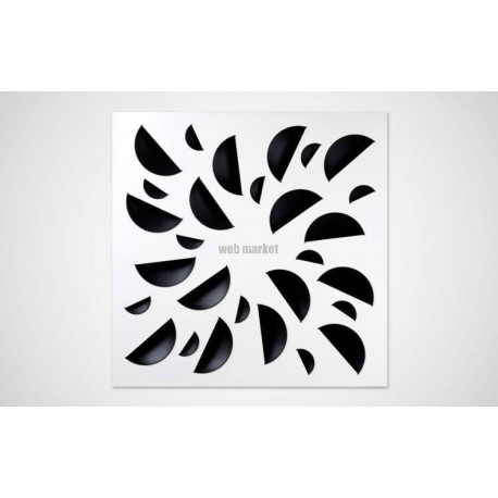 ATLANTIC MID NEXT-KLIN 675 N- DIFFUSEUR 675x675 BUSES NOIRES PETIT VOLUME PLENUM SUPERIEUR