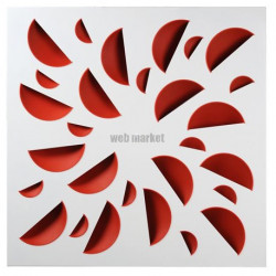 ATLANTIC MID NEXT-KLIN 675 R- DIFFUSEUR 675x675 BUSES ROUGES PETIT VOLUME PLENUM SUPERIEUR