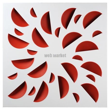 ATLANTIC MID NEXT-KLIN 675 R- DIFFUSEUR 675x675 BUSES ROUGES PETIT VOLUME PLENUM SUPERIEUR