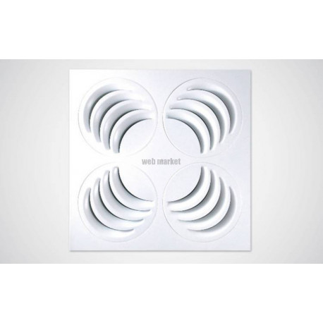 ATLANTIC PLAY-KLIN 675L D200 - DIFFUSEUR MULTI DIRECTIONS 675 x 675 + PLENUM D200 LATERAL