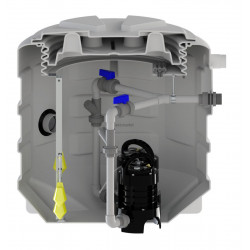 Station de relevage eaux usées à enterrer Sanifos 610 - 2 pompes avec système vortex Réf. SANIFOS6102VXSPS