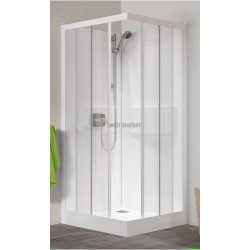 Cabine de douche Kineprime 70 coulissant bas transparent mécanique réf. CA510MTN