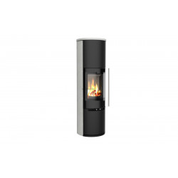 POELE ACIER A BOIS MORVAN FUSION L 7KW PIERRE NATURELLE&ACIER NR REF 526207