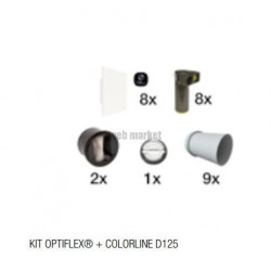 ALDES Kit OPTIFLEX + ColorLINE D125 : 1 cuisine + 2 bains + 5 branches insufflation