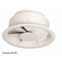 ALDES Diffuseur hélicoïdal réglable pour grande hauteur AR 883 blanc 9010 30% D250