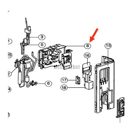 Daikin CONTROL BOX ASSY from serialnK009386