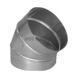 ALDES Coude aluminium 45° - Diamètre 450