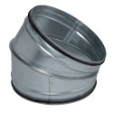 ALDES Coude galvanisé 30° à joint - Diamètre 125 mm embouti