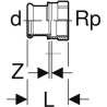 Jonction taraudée D22-1/2 Acier électrozingué Réf 21805