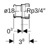 jonction taraudée D 18-3/4 Acier électrozingué réf. 21804