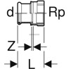 jonction taraudée D 18-3/4 Acier électrozingué réf. 21804