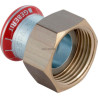 Jonction avec écrou en laitonD22-1mm acier réf 25034